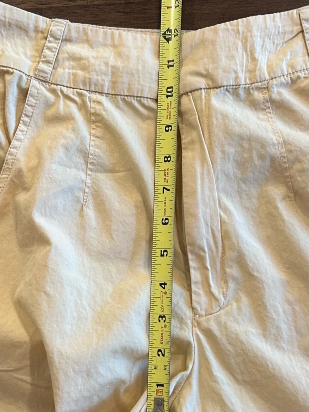 Free People Menorca Crop Wide Leg Cotton Pants Size 12 Pale Yellow